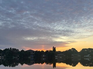 sunset over the city