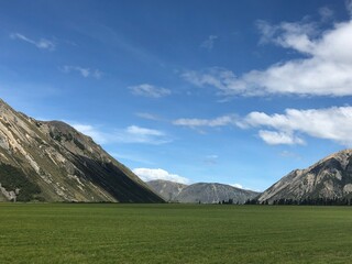 Mountain Valley with lake