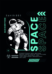 Aesthetic T shirts design Space Astronaut