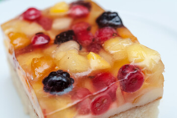 ein Stück Fruchtkuchen