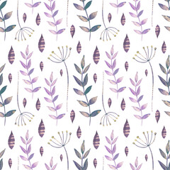 Winter floral seamless pattern for textile, fabric, wrapping paper