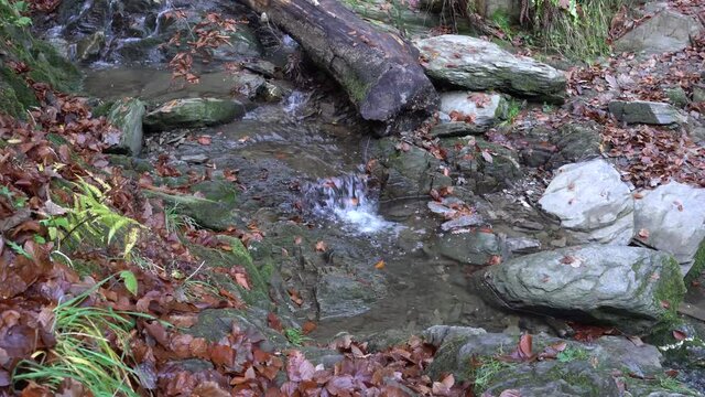 Tiny creek called Helle in the german village Winteberg