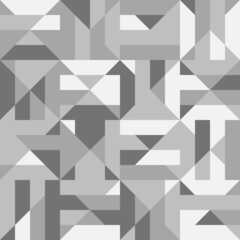 Seamless geometric pattern. Black and white vector background.