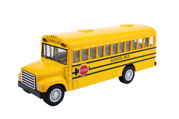 School bus isolated on white