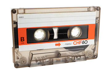 Cassette Tape isolated on white.