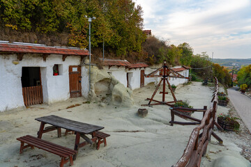 cave houses flats old historical village in Egerszalok Hungary
