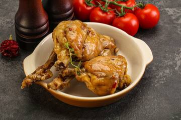 Rabbit stew in spicy sauce