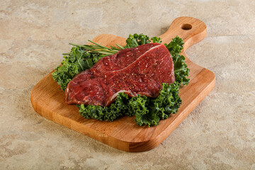 Raw beef steak for grill