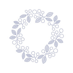 Wreath with winter berries design