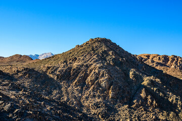 Mountains in arabian desert not far from the Hurghada city, Egypt