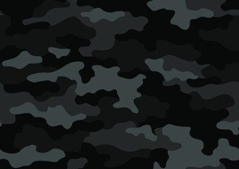 Camouflage texture seamless pattern. Abstract modern military camo ornament for fabric and fashion textile print. Vector background. - obrazy, fototapety, plakaty