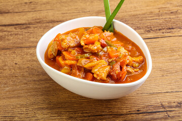 Meat goulash with vegetables