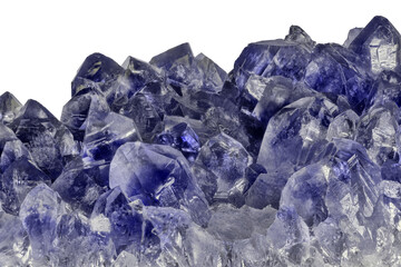 sapphire with blue dark large isolated crystals