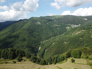 Fototapeta premium Aerial view of a mountains landscape