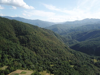 Aerial view of a mountains landscape