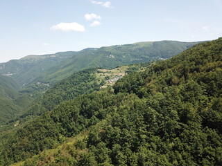 Fototapeta premium Aerial view of a mountains landscape