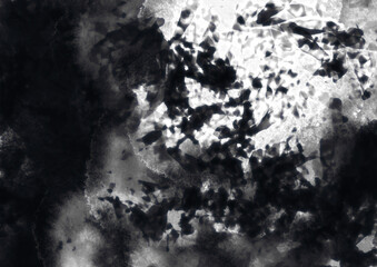 抽象的　水墨画　パターン