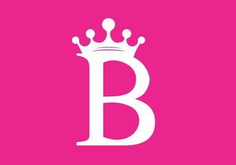 Initial letter B with crown