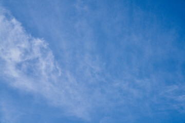 Beatiful blue sky with clouds on a sunny day