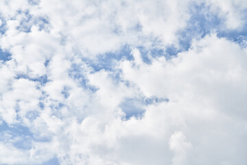 Beatiful blue sky with clouds on a sunny day