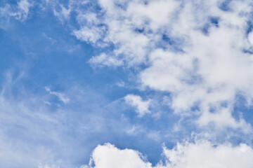 Beatiful blue sky with clouds on a sunny day