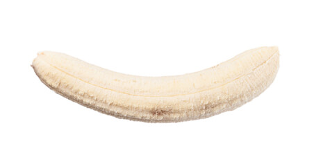  Peeled banana isolated on a white background