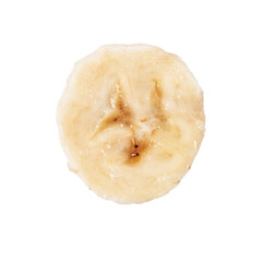  Slice of banana isolated on a white background