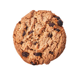 Fototapeta premium Delicious chocolate cookie isolated on a white background