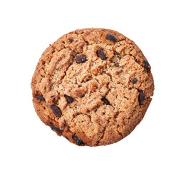  Delicious chocolate cookie isolated on a white background