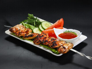 Chicken wing shashlik grilled barbecue