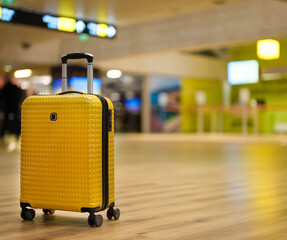 Forgotten travel bag in the airport.