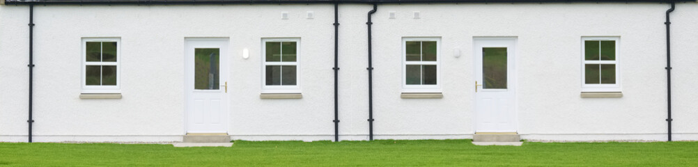 Luxury new house being built in rural countryside