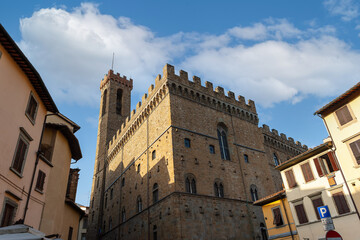 Fototapeta na wymiar The historic Palazzo del Bargello, built in 1256. Florence, Tuscany, Italy.
