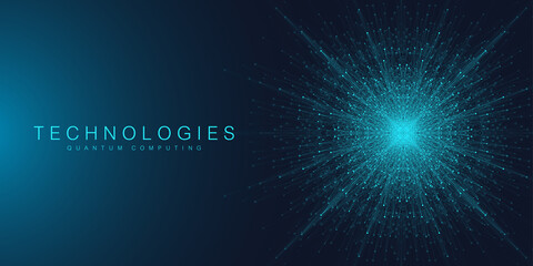 Artificial intelligence logo. Machine Learning concept. Digital Brain. Neural Networks and Learning Processing Big Data. Data flow background. Vector illustration