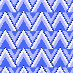 Seamless geometric pattern with blue triangles. Vector illustration 