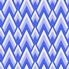 Seamless geometric pattern with blue triangles. Vector illustration 