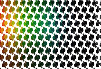 Light Multicolor, Rainbow vector pattern with bubble shapes.