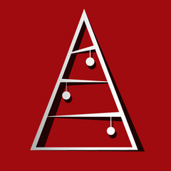 Abstract red christmas tree. Vector EPS 10