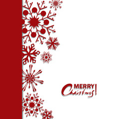 Christmas card with snowflakes. Vector EPS 10