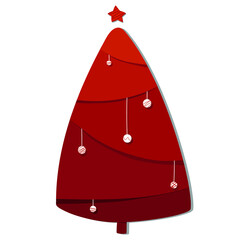 Abstract red christmas tree, Vector EPS 10