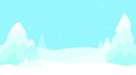 Background with winter trees. Vector EPS 10