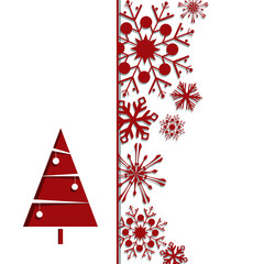 Christmas tree with snowflakes. Vector EPS 10