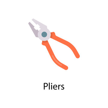 Pliers vector Flat Icon Design illustration. Construction Symbol on White background EPS 10 File