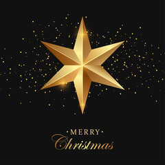 Merry christmas instagram post design with christmas Ster ornaments © designestock