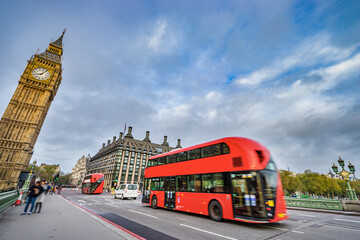 Fototapeta na wymiar Big Ben in London. Famous landmark of England