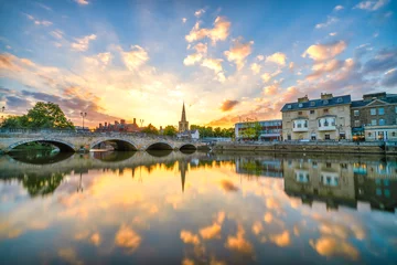 Wall murals Khaki Bedford bridge at sunset  on the Great Ouse River. United Kingdom