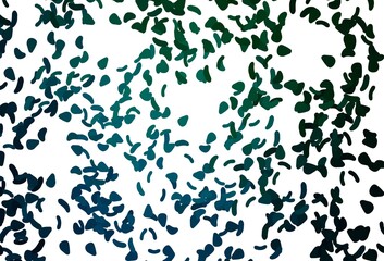 Light Blue, Green vector pattern with chaotic shapes.