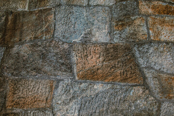 Masonry background from gray stones