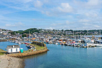 Fototapeta na wymiar Newlyn town harbour in Cornwall. United Kingdom