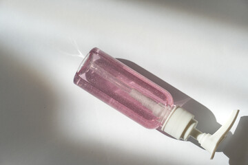 Minimal Pastel Aesthetic – Skincare Bottle in Fluid Composition